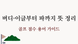 버디·이글부터 파까지 뜻 정리 – 골프 점수 용어 가이드